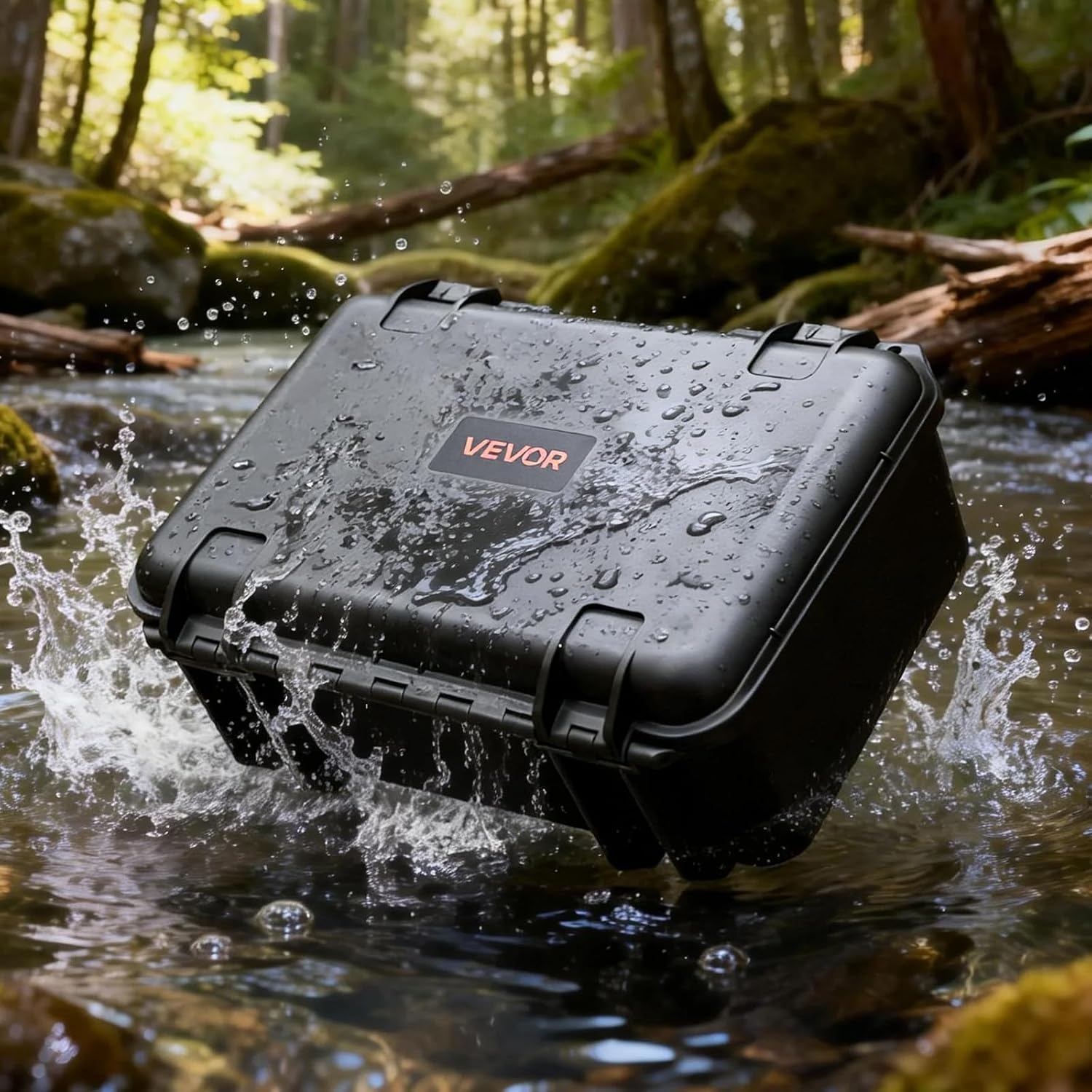 image:imageVEVOR Hard Pistol Case Holds Multiple Pistols amp Magazine Hard Gun Case with PreCut XPE Foam Lining Waterproof Firearm Travel Case with Handle for Gun Lenses Camera Gear TSA Compliant4 Pistols 23 Magazine