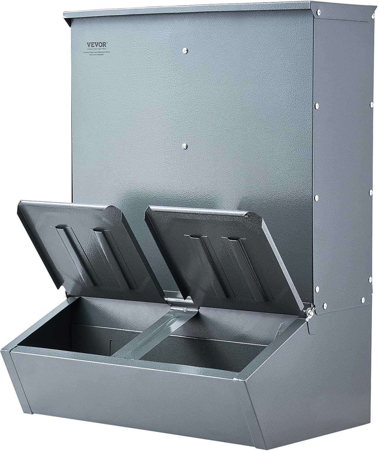 image:imageVEVOR Hog Feeder 22 Bushel Capacity Single Door Pig Feeder Heavy Duty Steel Piglets Feeder Multipurpose Trough Creep Feeder Outdoor Livestock Feeder Farm Accessory for Feeding up to 5 Hogs37 Bushel