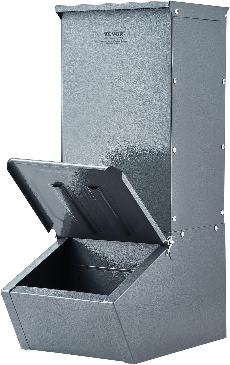 image:imageVEVOR Hog Feeder 22 Bushel Capacity Single Door Pig Feeder Heavy Duty Steel Piglets Feeder Multipurpose Trough Creep Feeder Outdoor Livestock Feeder Farm Accessory for Feeding up to 5 Hogs22 Bushel