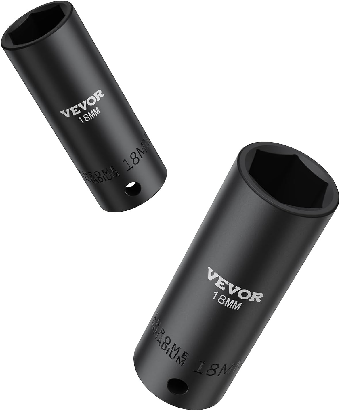 image:imageVEVOR Impact Drive Socket Set 12 Inches 19 Piece Impact Sockets SAE Standard Socket Assortment 38 Inches to 112 Inches 6point Hex Sockets12 26PCS