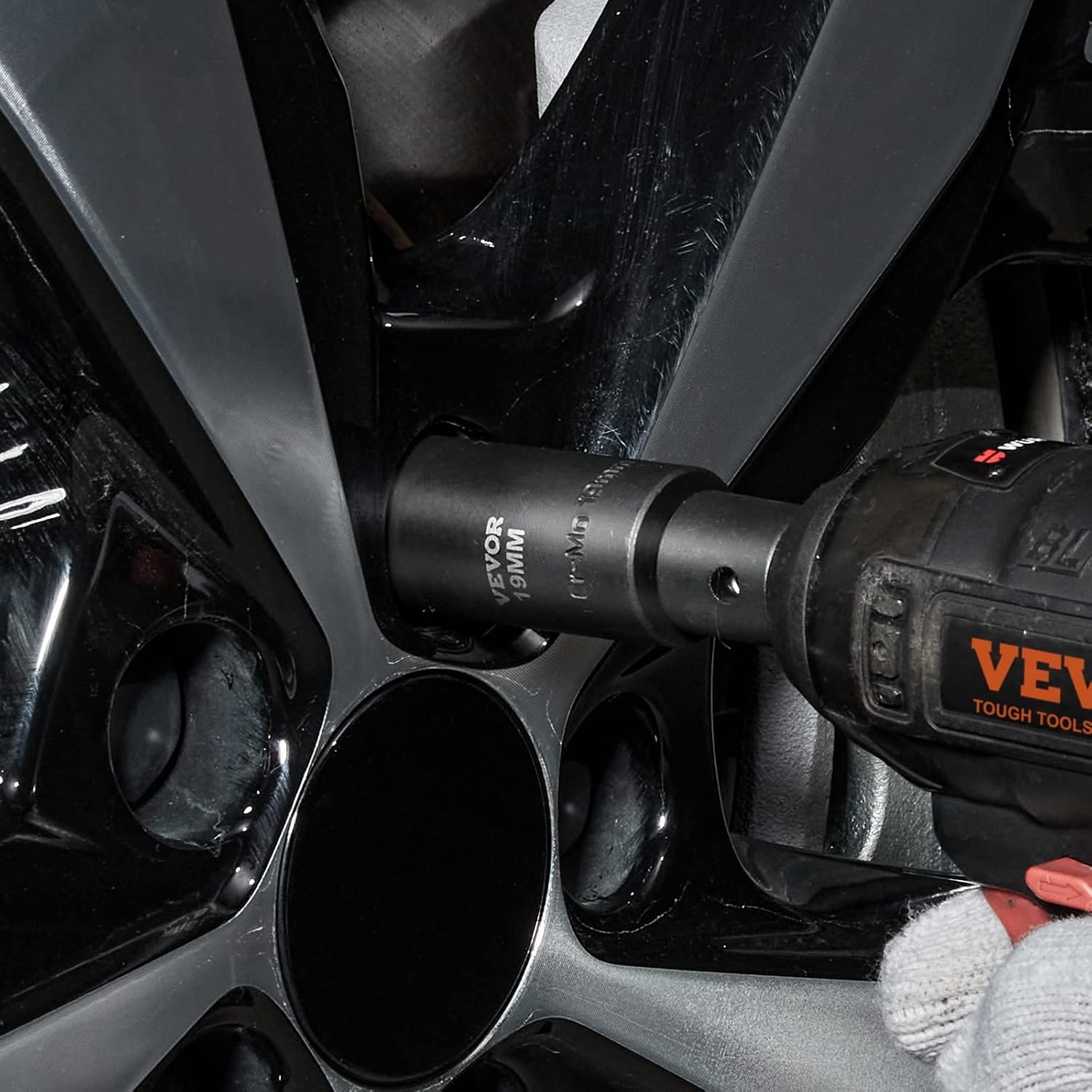 image:imageVEVOR Impact Drive Socket Set 12 Inches 19 Piece Impact Sockets SAE Standard Socket Assortment 38 Inches to 112 Inches 6point Hex Sockets12 26PCS