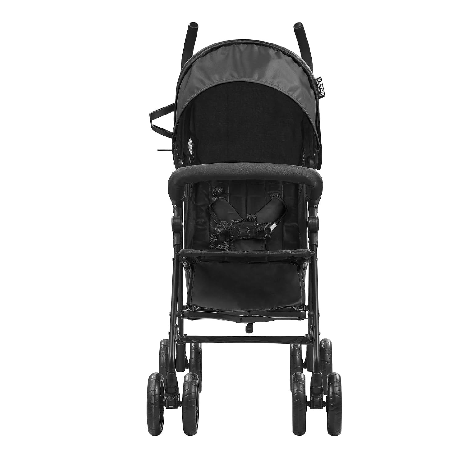 image:imageVEVOR Lightweight Stroller Compact Easy Fold Multiposition Recline Canopy Backrest Carbon Steel Frame Large Storage BasketCup Holder Umbrella Toddler Baby Stroller for Travel and More BlackBlack