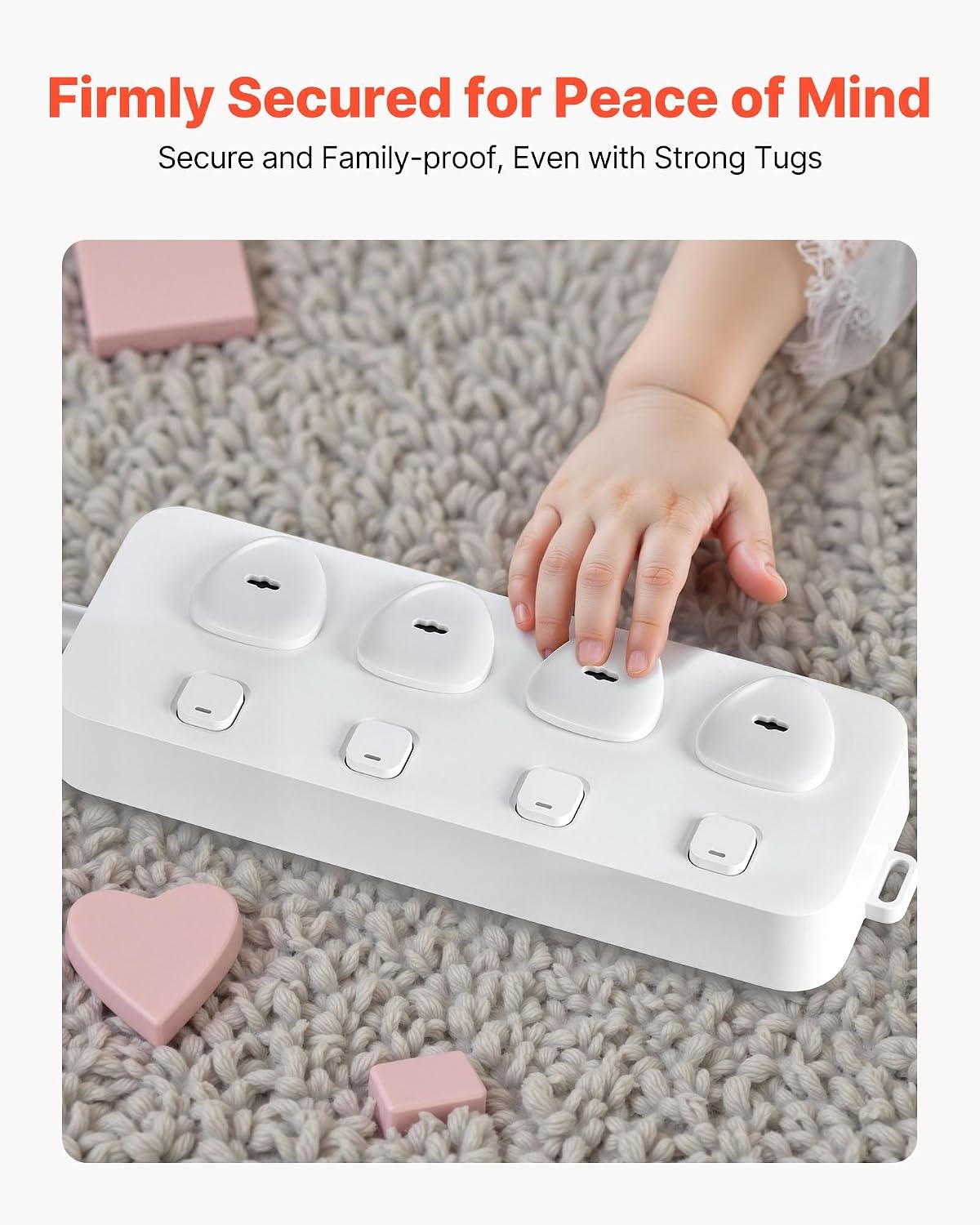 image:imageVEVOR Outlet Covers 70 Pack Plug Covers for Electrical Outlets Secure Electric Socket Protector Caps with Shock Prevention Easy Installation Insulated ABS for Home Wall Power Sockets White