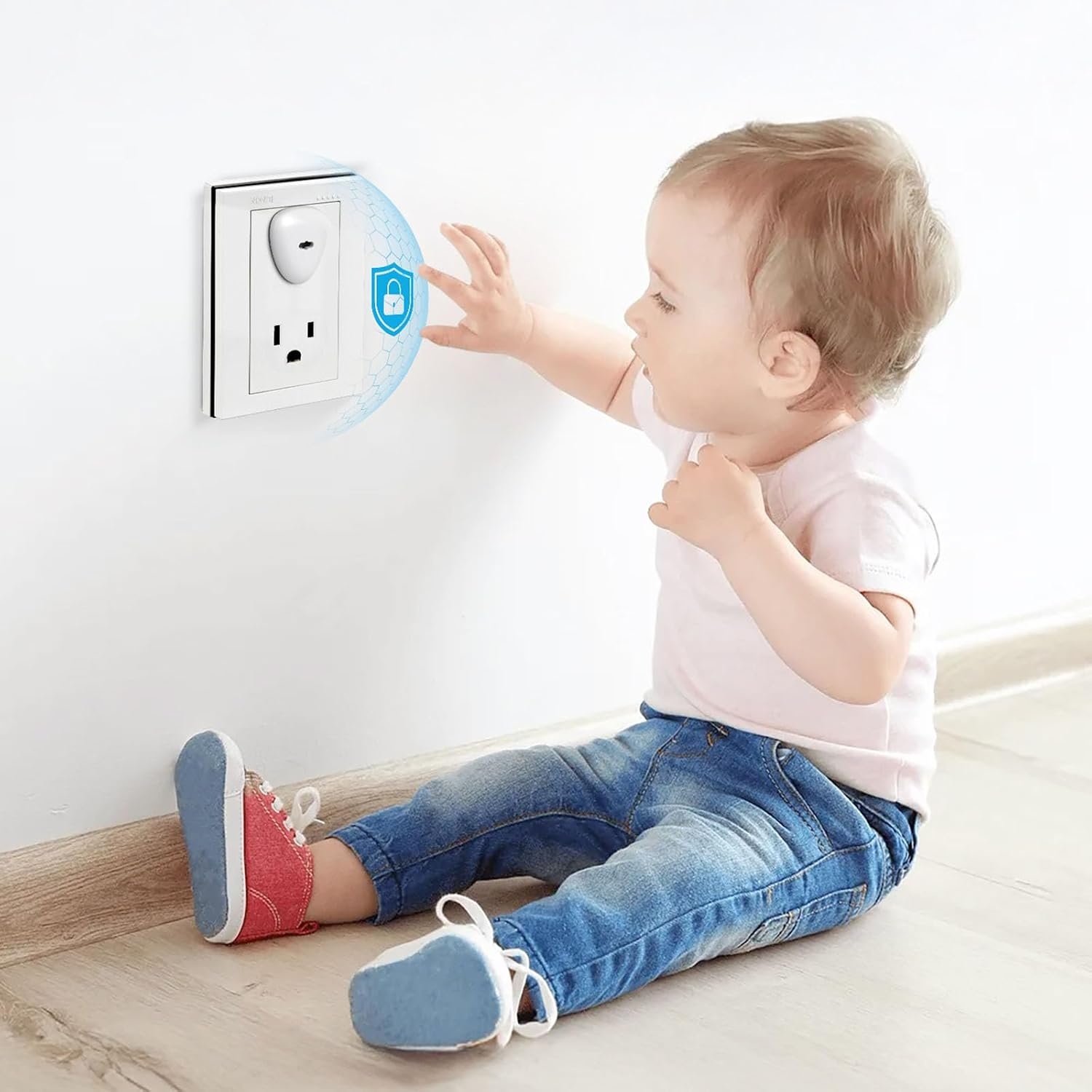 image:imageVEVOR Outlet Covers 70 Pack Plug Covers for Electrical Outlets Secure Electric Socket Protector Caps with Shock Prevention Easy Installation Insulated ABS for Home Wall Power Sockets White
