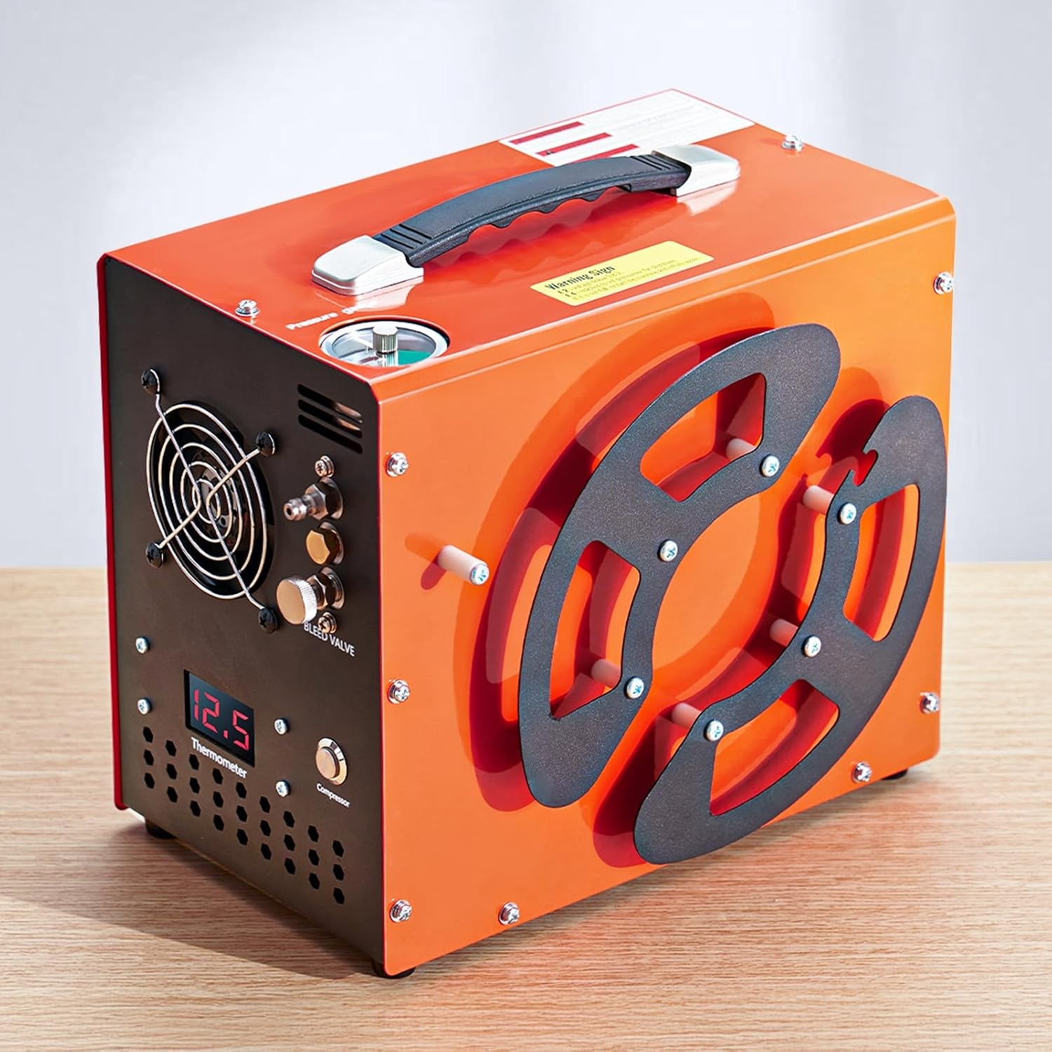 image:imageVEVOR PCP Air Compressor 4500PSI30Mpa Portable PCP Airgun Compressor with Builtin Power Converter AutoStop DC12VAC120V Oil amp WaterFree Air Rifle Paintball and Scuba Tank Compressor PumpStandard
