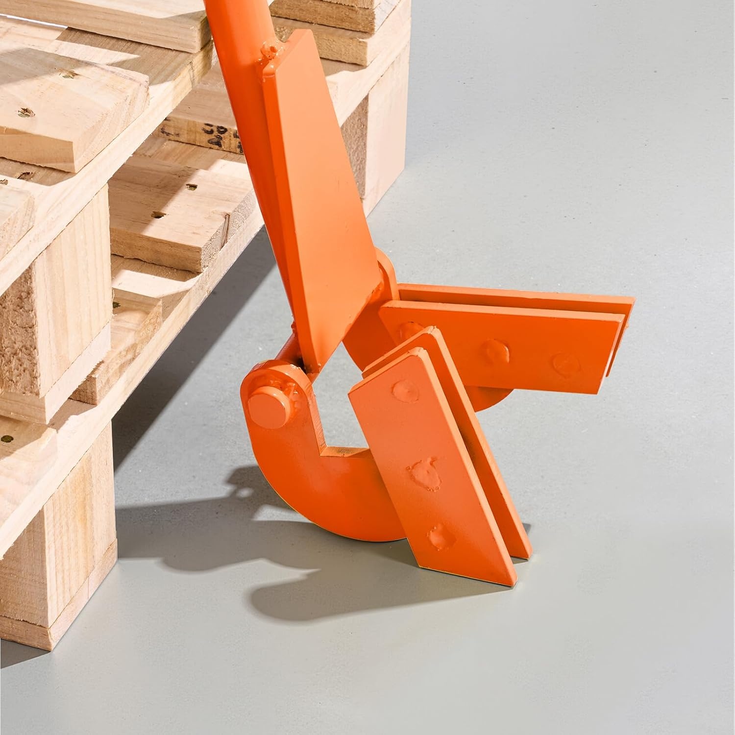 image:imageVEVOR Pallet Buster Too with 45 Carbon Steel Handle Heavy Duty Wrecking Pry Bar Articulating Head Deck Board Removal Tool for NonDamaging Wooden Pallet amp Deck Removal45 Long Handle