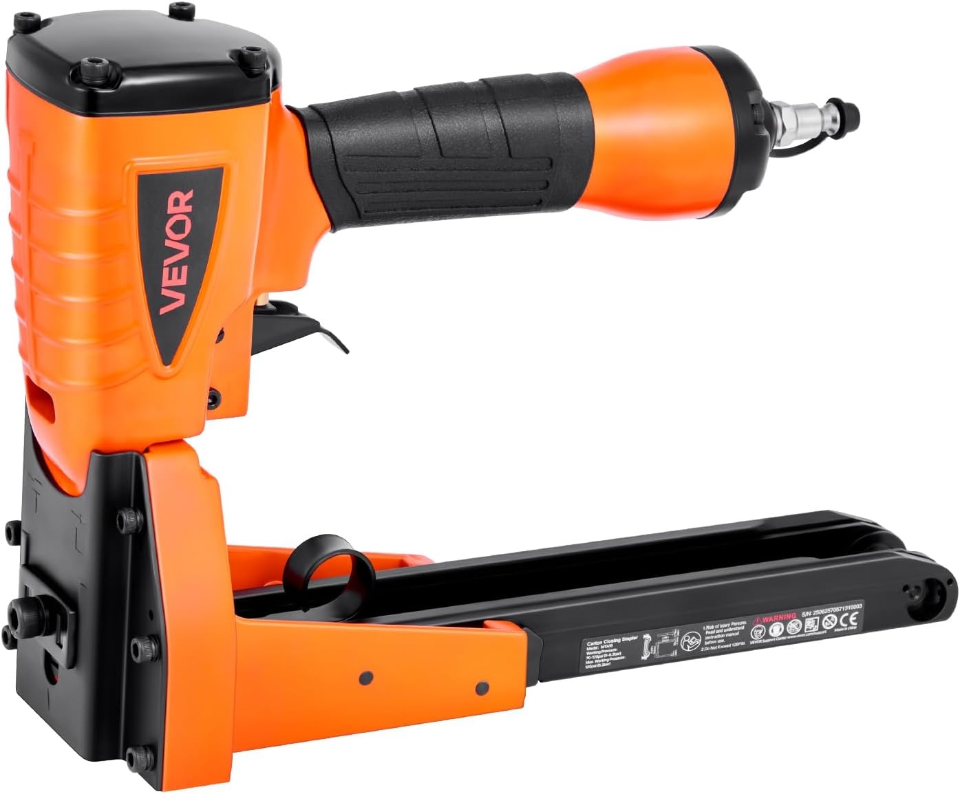 image:imageVEVOR Pneumatic Staple Gun 16 Gauge 716inch Medium Crown Pneumatic Stapler 1 to 2 Length 70120PSI Heavy Duty AirPowered Staple Gun for Roof Decking Wall Sheathing Fencing and Subflooringxlarge