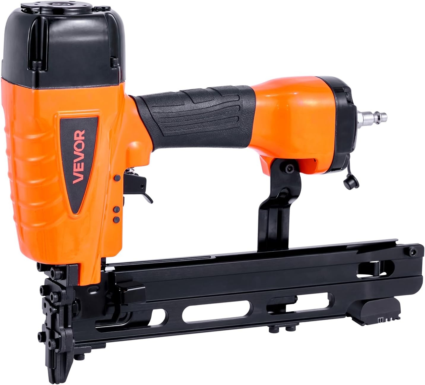 image:imageVEVOR Pneumatic Staple Gun 16 Gauge 716inch Medium Crown Pneumatic Stapler 1 to 2 Length 70120PSI Heavy Duty AirPowered Staple Gun for Roof Decking Wall Sheathing Fencing and Subflooringlarge