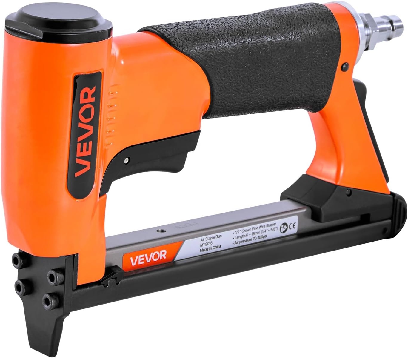 image:imageVEVOR Pneumatic Staple Gun 21 Gauge Air Upholstery Stapler for 80 Series Fine Wire Staples 12 Crown 1458 Length Max 150PCS Loading Air Staple Gun for Upholstering Woodworking DIY Projects