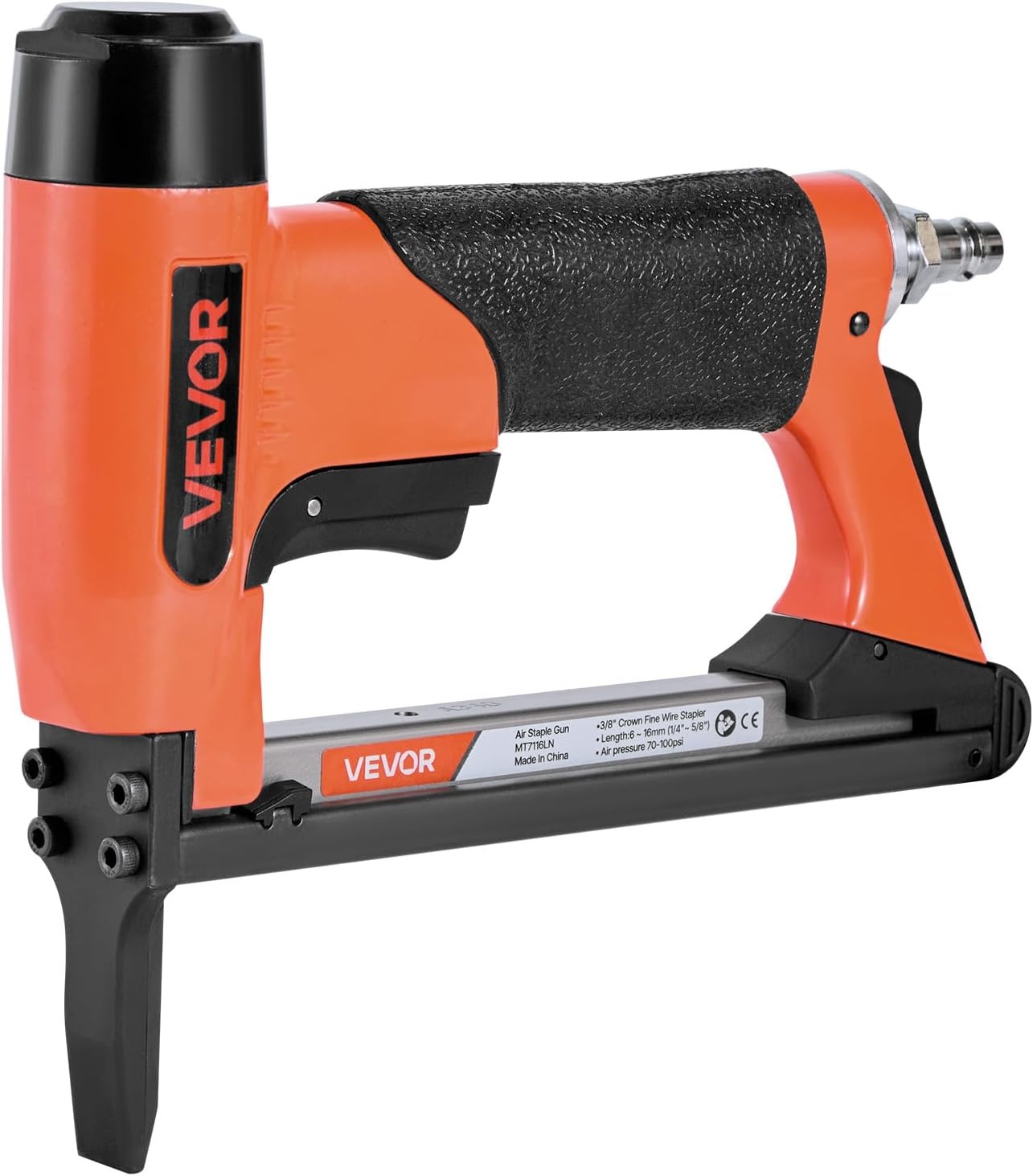 image:imageVEVOR Pneumatic Staple Gun 22 Gauge LongNose Upholstery Stapler for 71 Series Fine Wire Staples 38inch Crown 1458 Length Max 180PCS Loading Air Staple Gun for Upholstering Woodworking DIY