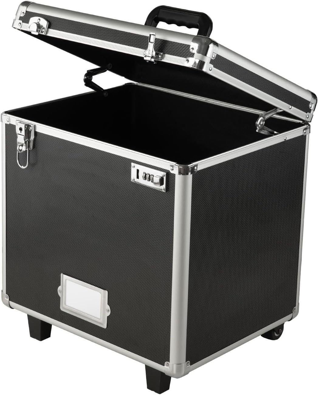 image:imageVEVOR Portable File Storage Box 156 x 126 x 15 inch Internal Chest Size Locking Mobile Business Case with Telescopic Handle Hand pull File Case for Office Home Offices Hospitals Banks