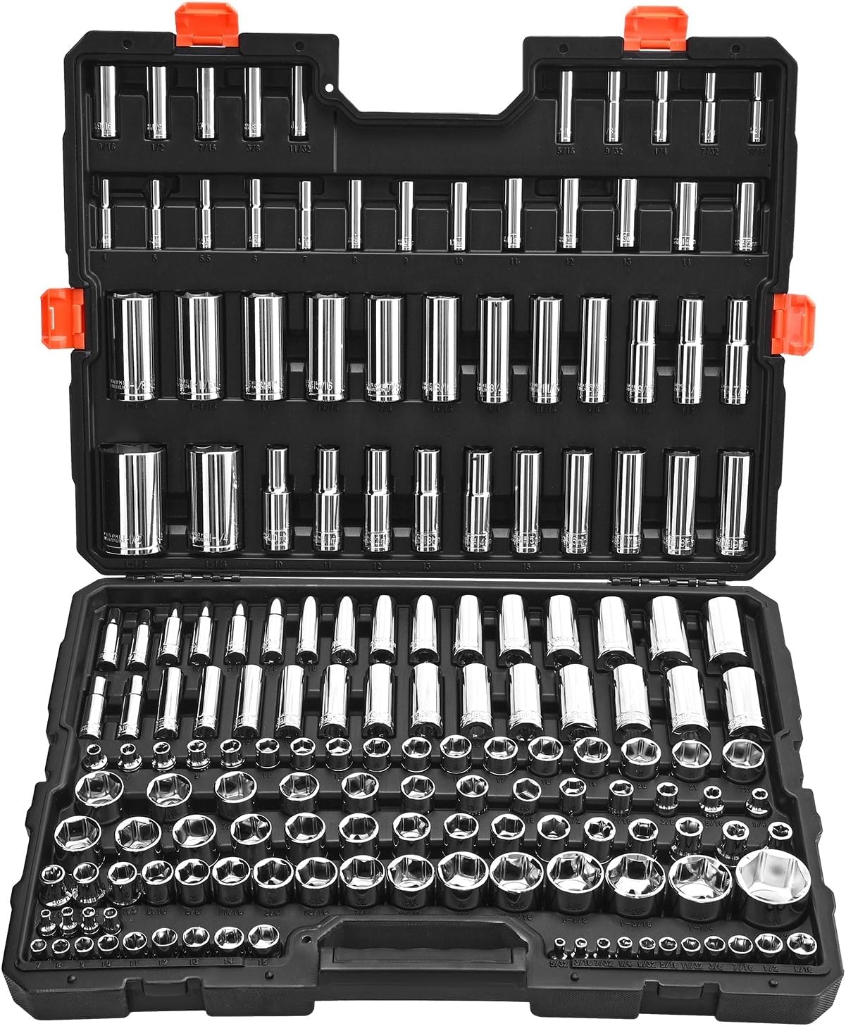 image:imageVEVOR Socket Set 76 Pieces 38 inch Drive Socket and Ratchet Set SAE and Metric Deep and Shallow Mechanic Tool Kit with Accessories and Storage Case CRV Alloy Steel for Automotive Repair143812