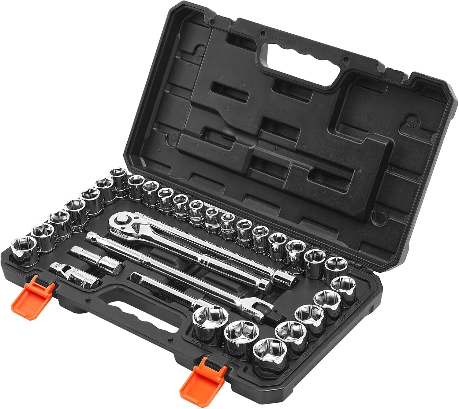 image:imageVEVOR Socket Set 76 Pieces 38 inch Drive Socket and Ratchet Set SAE and Metric Deep and Shallow Mechanic Tool Kit with Accessories and Storage Case CRV Alloy Steel for Automotive Repair12