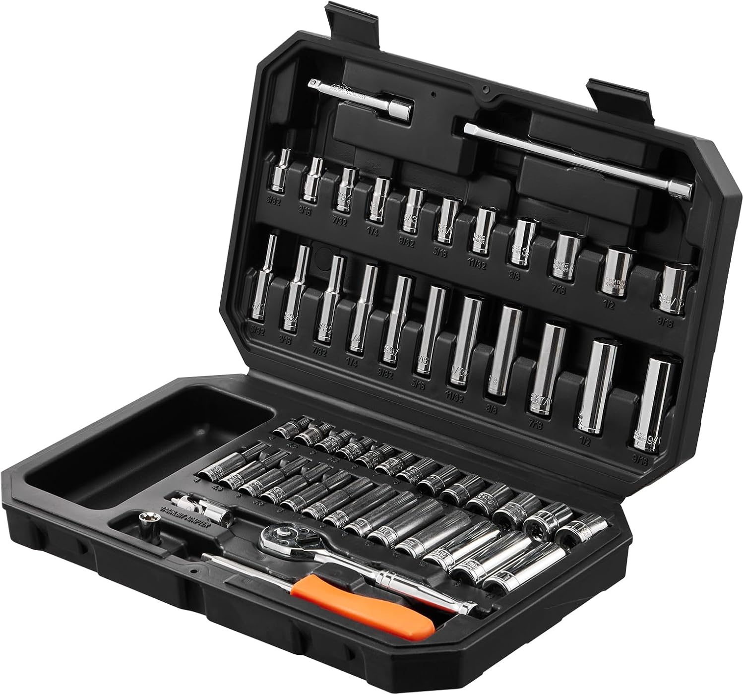 image:imageVEVOR Socket Set 76 Pieces 38 inch Drive Socket and Ratchet Set SAE and Metric Deep and Shallow Mechanic Tool Kit with Accessories and Storage Case CRV Alloy Steel for Automotive Repair14