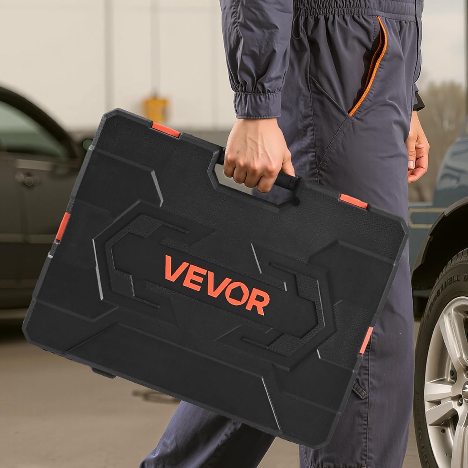 image:imageVEVOR Socket Set 76 Pieces 38 inch Drive Socket and Ratchet Set SAE and Metric Deep and Shallow Mechanic Tool Kit with Accessories and Storage Case CRV Alloy Steel for Automotive Repair38