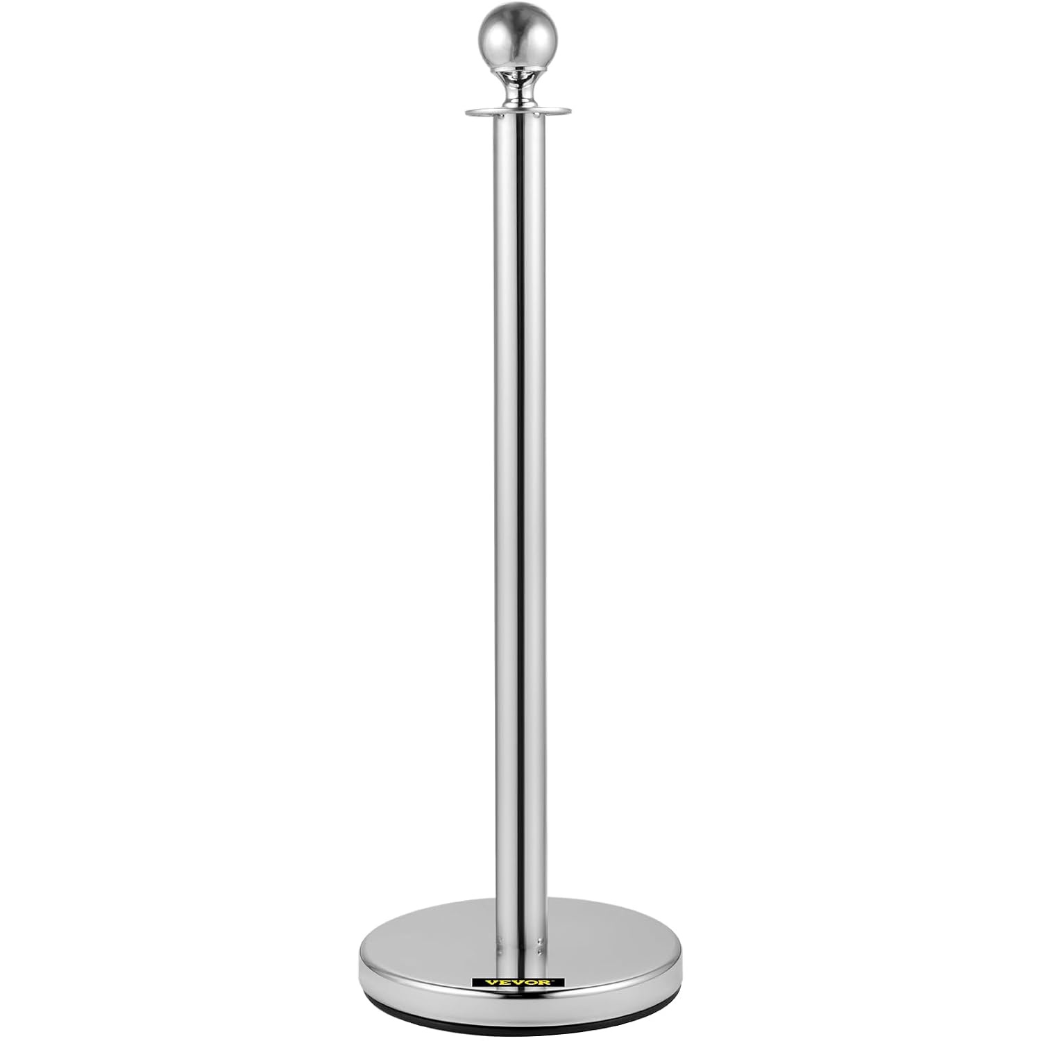 image:imageVEVOR Stanchions and Velvet Ropes 8Pcs Hollow Base with Stainless Steel Post amp 3281ft Carpet 6 Red Velvet Ropes Crowd Control Barriers Gold Stanchions Red Carpet Runner Poles for Party SuppliesSilver