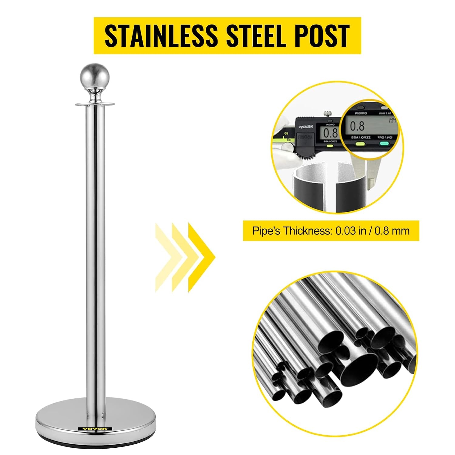 image:imageVEVOR Velvet Ropes and Posts 4 Pcs 5 ft Red Velvet Rope Stanchion Post with Ball Top Crowd Control Barriers Silver Stanchions Red Carpet Poles Crowd Control Ropes and Poles for Party Suppliessilver