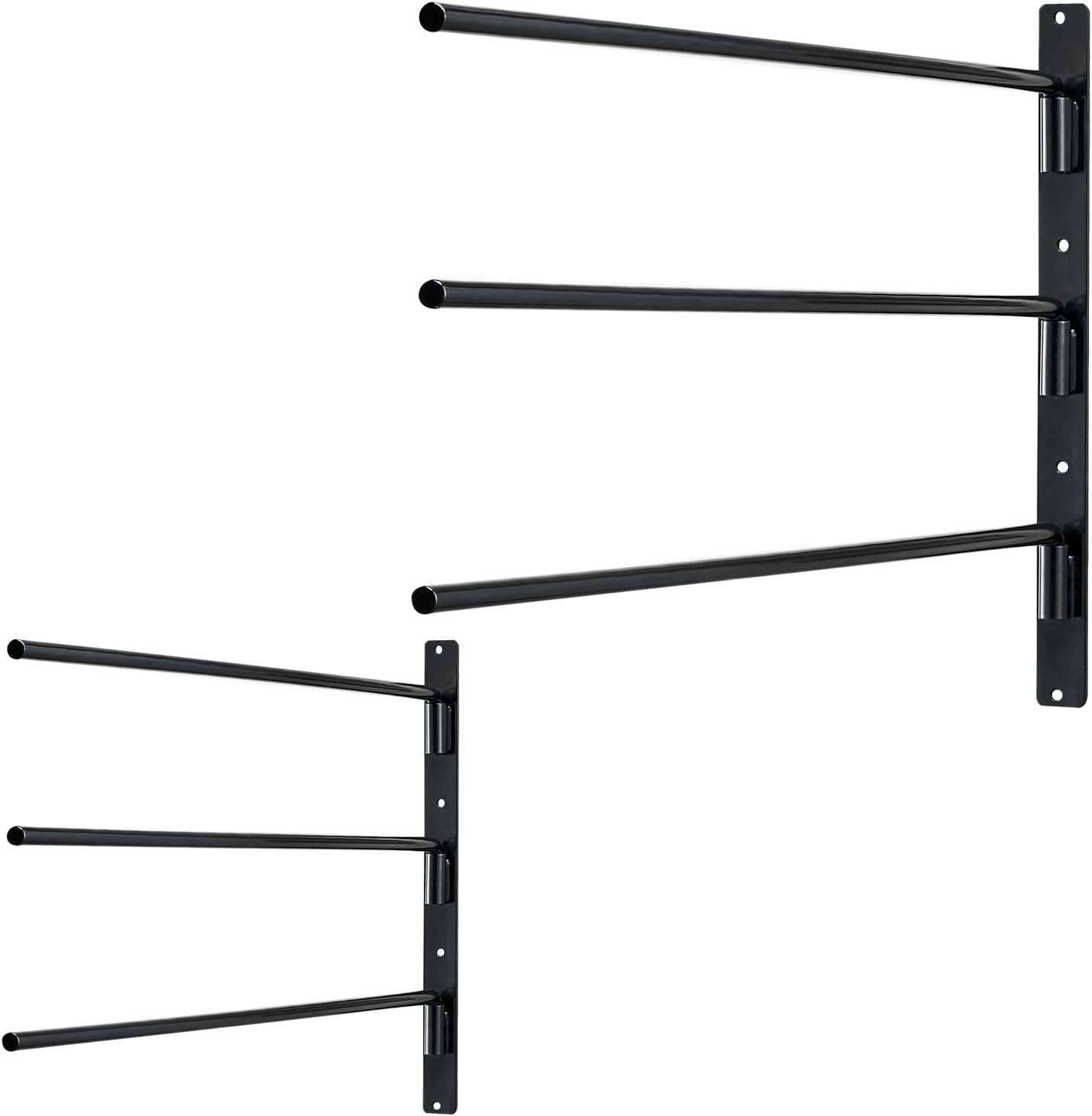 image:imageVEVOR Wall Mounted Saddle Rack 309 x 299 x 55 in Swing Out Saddle Holder Six Tiers Horse Saddle Stand Space Saving Horse Pad and Blanket Rack for Tack Room Organization Trailer Accessories3 Tiers2 Packs