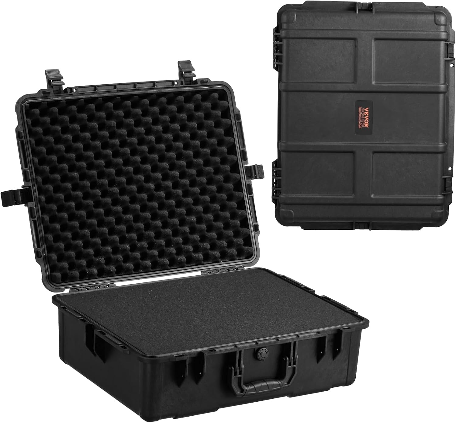 image:imageVEVOR Weatherproof Hard Case Heavy Duty Protective Dry Box with Precut Foam Retractable Pull Handles for Travel Hunting Military Tactical IP67 Waterproof Case for Cameras1496x1181x551Black