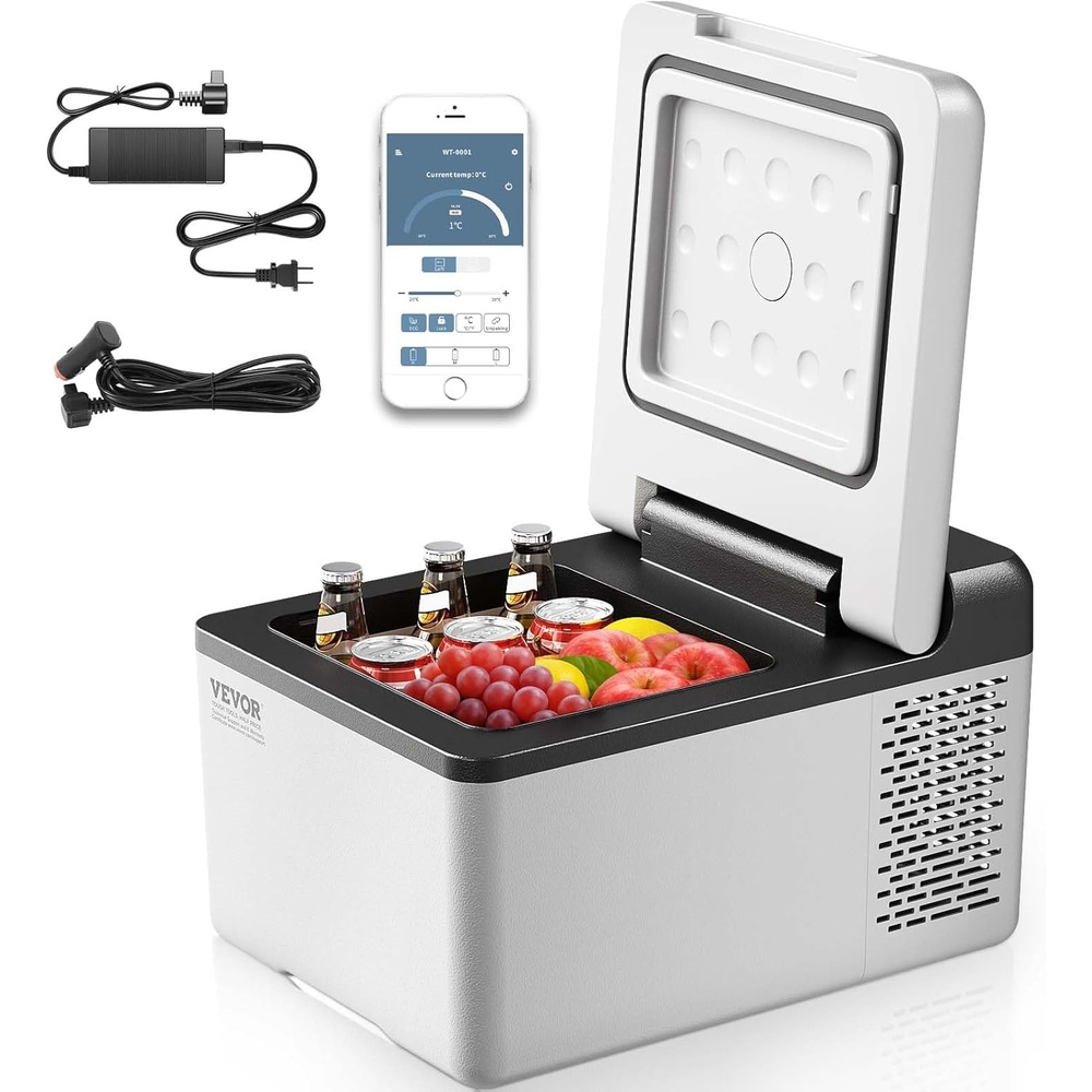 image:imageVEVOR 12 Volt Car Refrigerator 317QT30L Car Fridge Portable Electric Freezer with 4 to 68 Adjustable Temp 1224V DC and 100240V AC Compressor Cooler for Outdoor Camping RV10QT