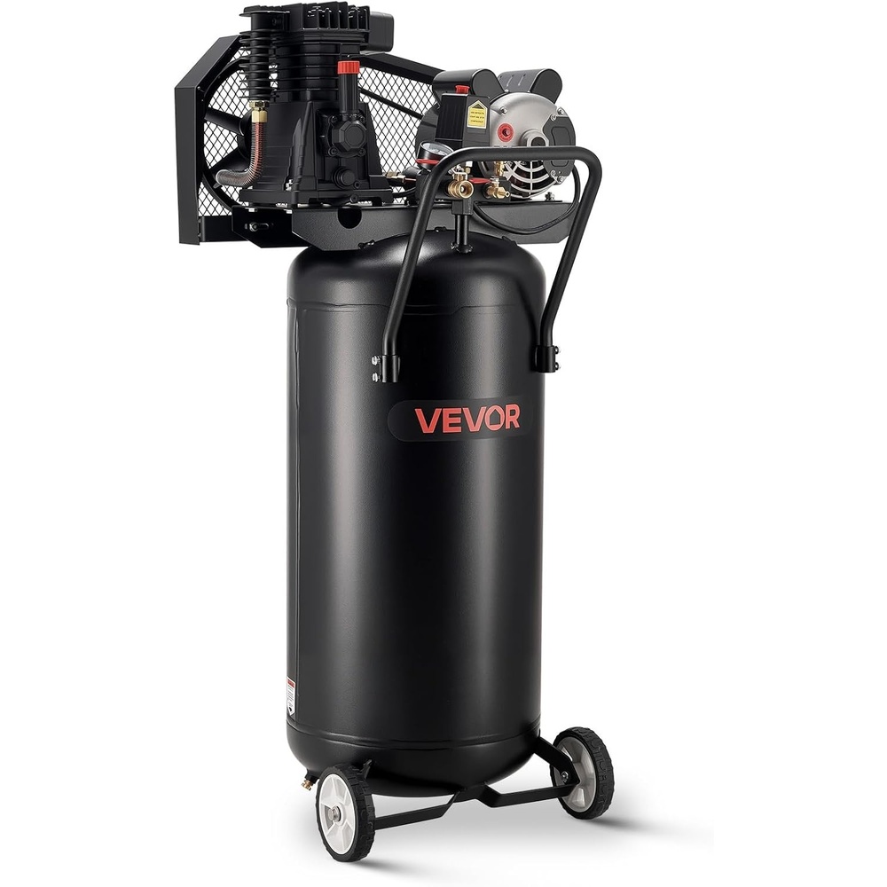 image:imageVEVOR 20 Gallons Air Compressor 2HP 65SCFM at 90PSI Max 135PSI Pressure OilLubricated Air Compressor TankPortable on Wheels for Auto RepairTire InflationSpray PaintingWoodwork Nailing120V30Gallon