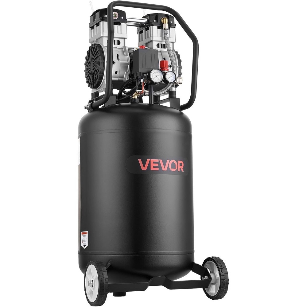 image:imageVEVOR 20 Gallons Air Compressor 2HP 65SCFM at 90PSI Max 135PSI Pressure OilLubricated Air Compressor TankPortable on Wheels for Auto RepairTire InflationSpray PaintingWoodwork Nailing120V185 x 177 x 398 in