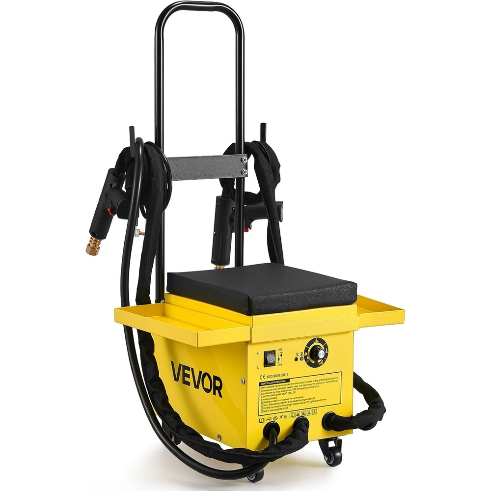 image:imageVEVOR 45KW Professional Stud Welder Dent Repair Kit with 2 Welding Guns amp 6 Modes All in One Dent Repair Workstation with Extended Handle Padded Seat and Accessory Tray374 x 197 x 161 in