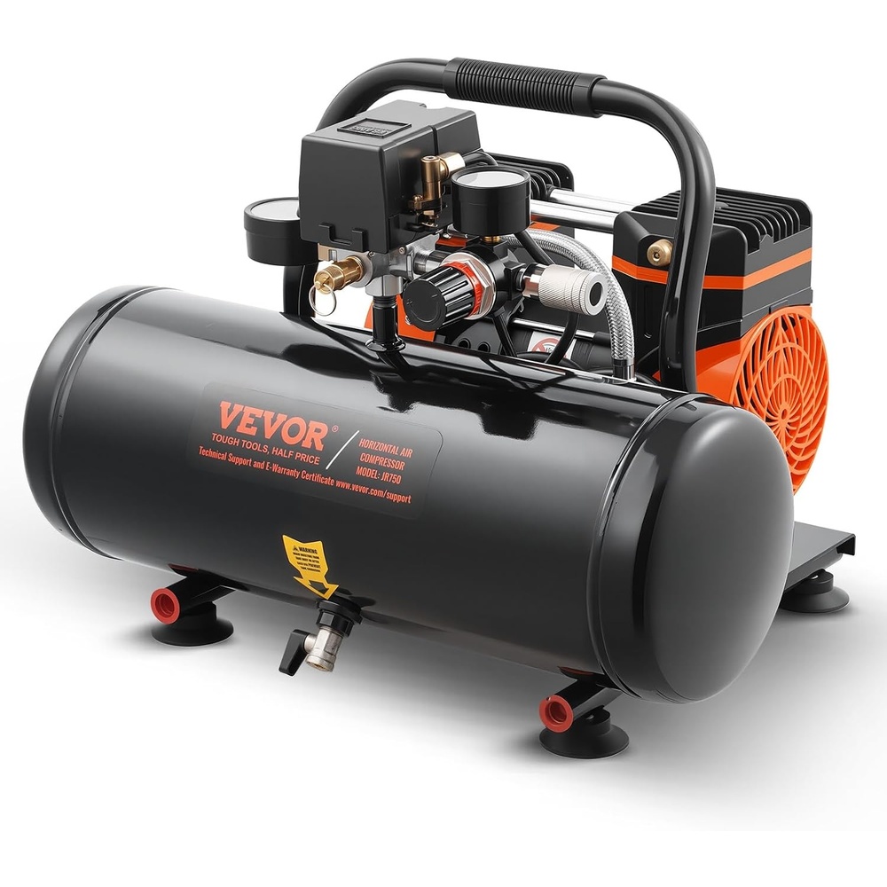 image:imageVEVOR 48 Gallon Air Compressor 12HP 22 CFM90PSI Oil Free Air Compressor Tank amp Max 116PSI Pressure 70 dB Ultra Quiet Compressor for Auto Repair Tire Inflation Spray Painting Woodwork Nailing2 Gallon