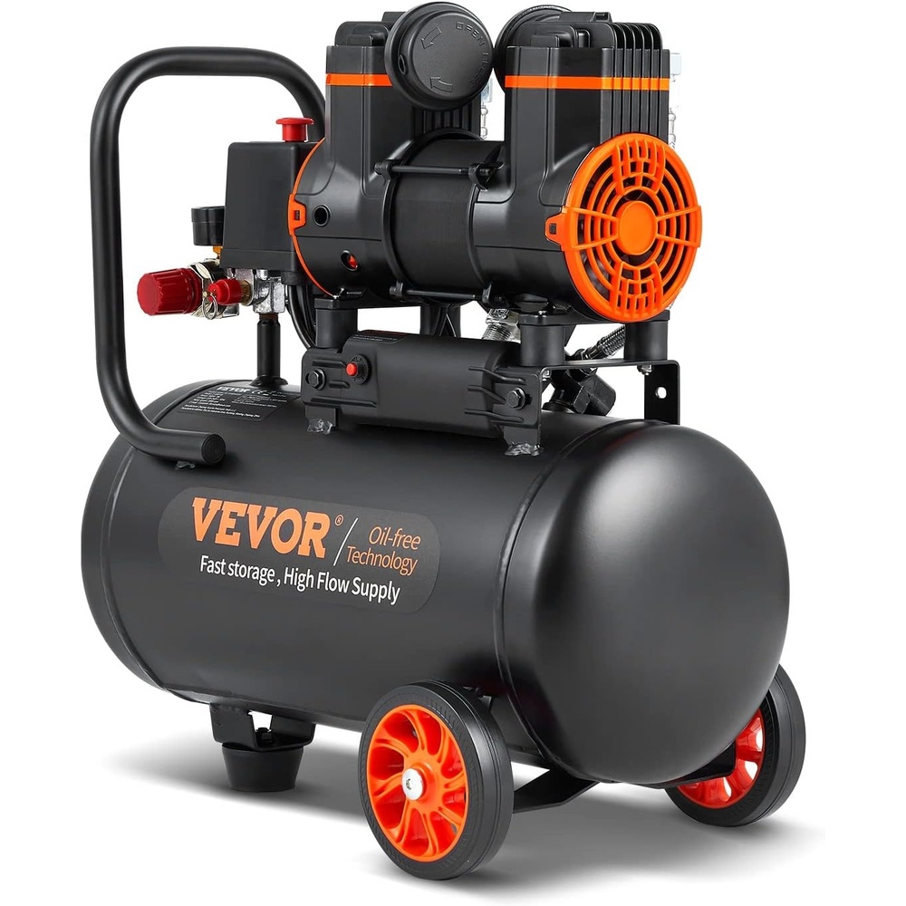 image:imageVEVOR 48 Gallon Air Compressor 12HP 22 CFM90PSI Oil Free Air Compressor Tank amp Max 116PSI Pressure 70 dB Ultra Quiet Compressor for Auto Repair Tire Inflation Spray Painting Woodwork Nailing48 Gallon