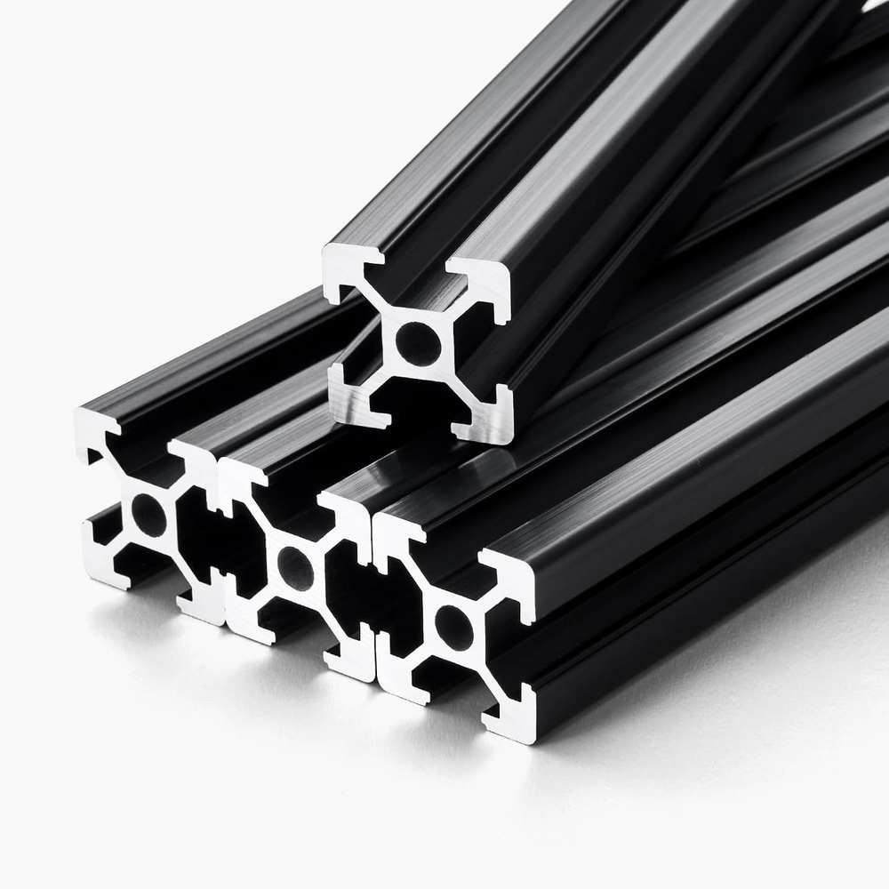 image:imageVEVOR 4PCS 472 in 1200mm T Slot 2020 Aluminum Extrusion Profile European Standard Anodized Linear Rail HighStrength Extruded Aluminum Rail for 3D Printer CNC Machine DIY Laser Engraving BlackBlack