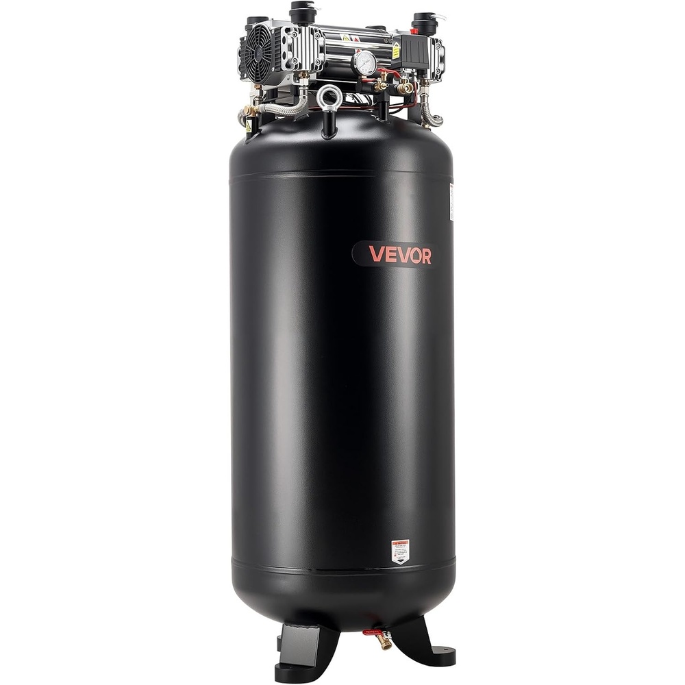 image:imageVEVOR 60 Gallons HeavyDuty Air Compressor 37HP 8 SCFM at 90PSI Air Compressors Max 155PSI Pressure OilLubricated Compressor Tank for Industrial Manufacturing Large Workshops 230V 60Hz NoPlug217 x 217 x 622 in