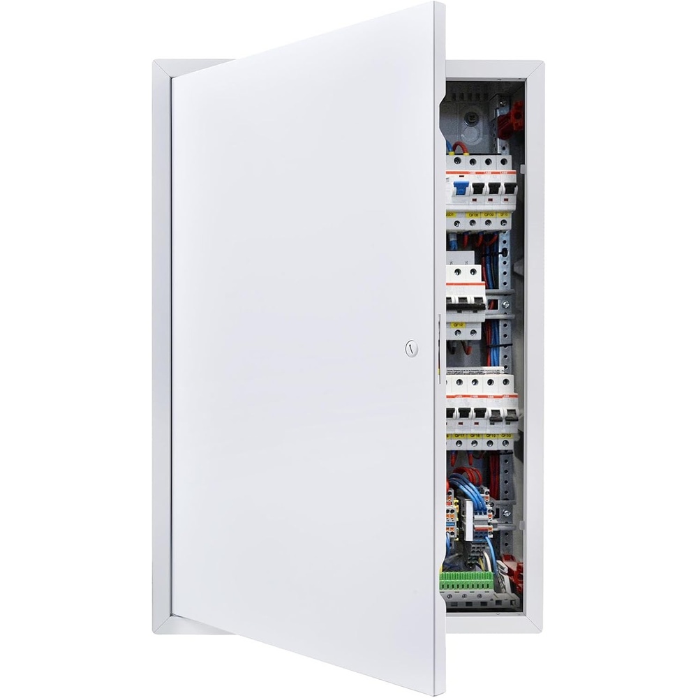 image:imageVEVOR Access Panel for Drywall 133 x 133 in Galvanized Steel Access Door Easy Install Hinged Service Panel with Screwdriver Latch for Ceiling Plumbing Electrical 124 x 124 in Cutout Size White16x24inch