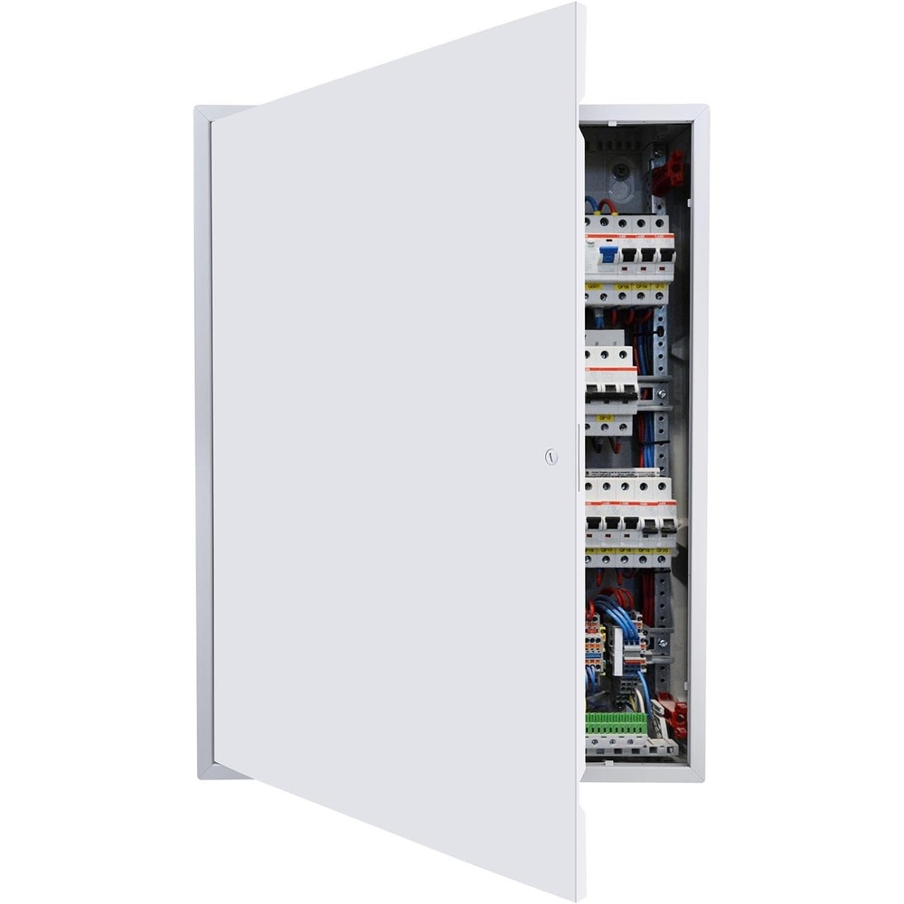 image:imageVEVOR Access Panel for Drywall 133 x 133 in Galvanized Steel Access Door Easy Install Hinged Service Panel with Screwdriver Latch for Ceiling Plumbing Electrical 124 x 124 in Cutout Size White32x24inch