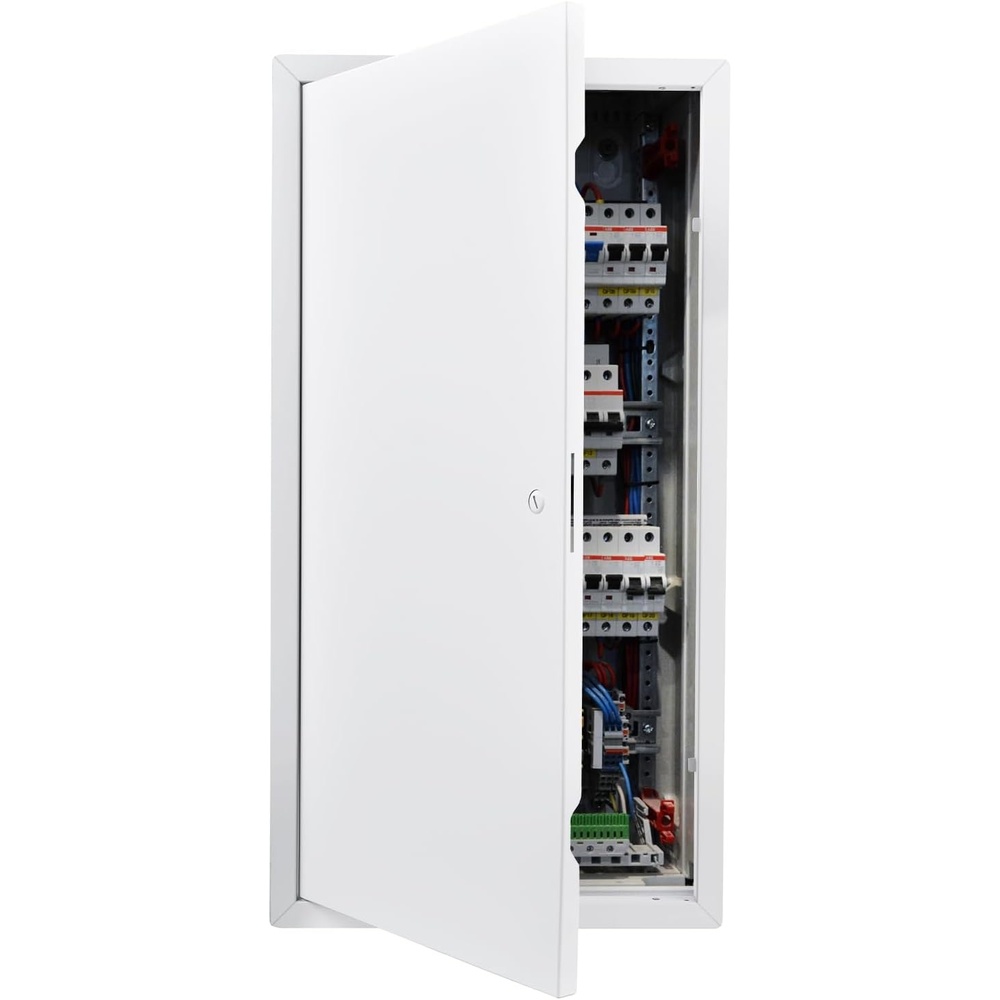 image:imageVEVOR Access Panel for Drywall 133 x 133 in Galvanized Steel Access Door Easy Install Hinged Service Panel with Screwdriver Latch for Ceiling Plumbing Electrical 124 x 124 in Cutout Size White12x24inch