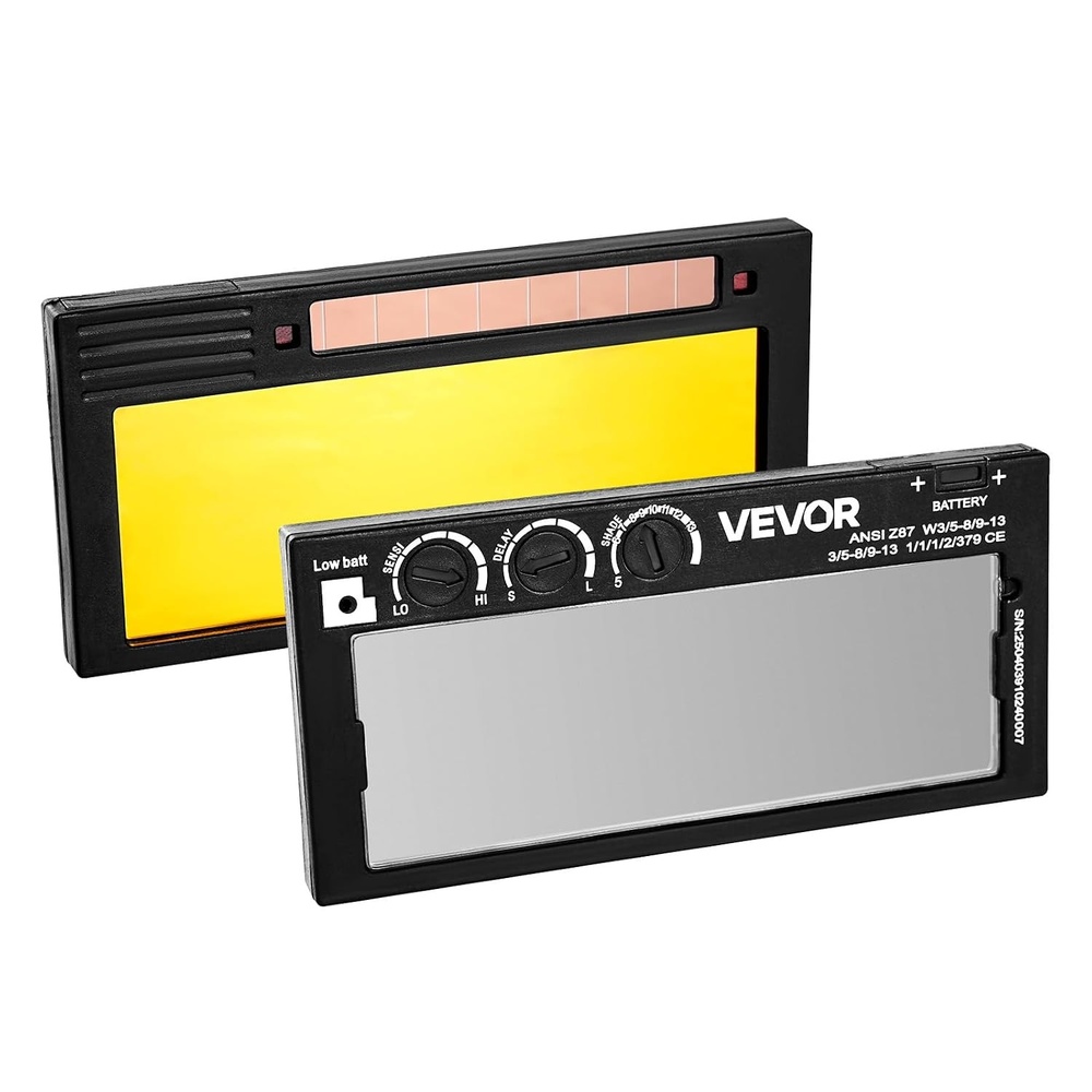 image:imageVEVOR Auto Darkening Welding Lens 425 x 2 Shade 513 Adjustable True Color Welding Lens with Dual Arc Sensors amp Gold Coating Compatible with Most Welding Helmets for TIG MIG MMA Applications