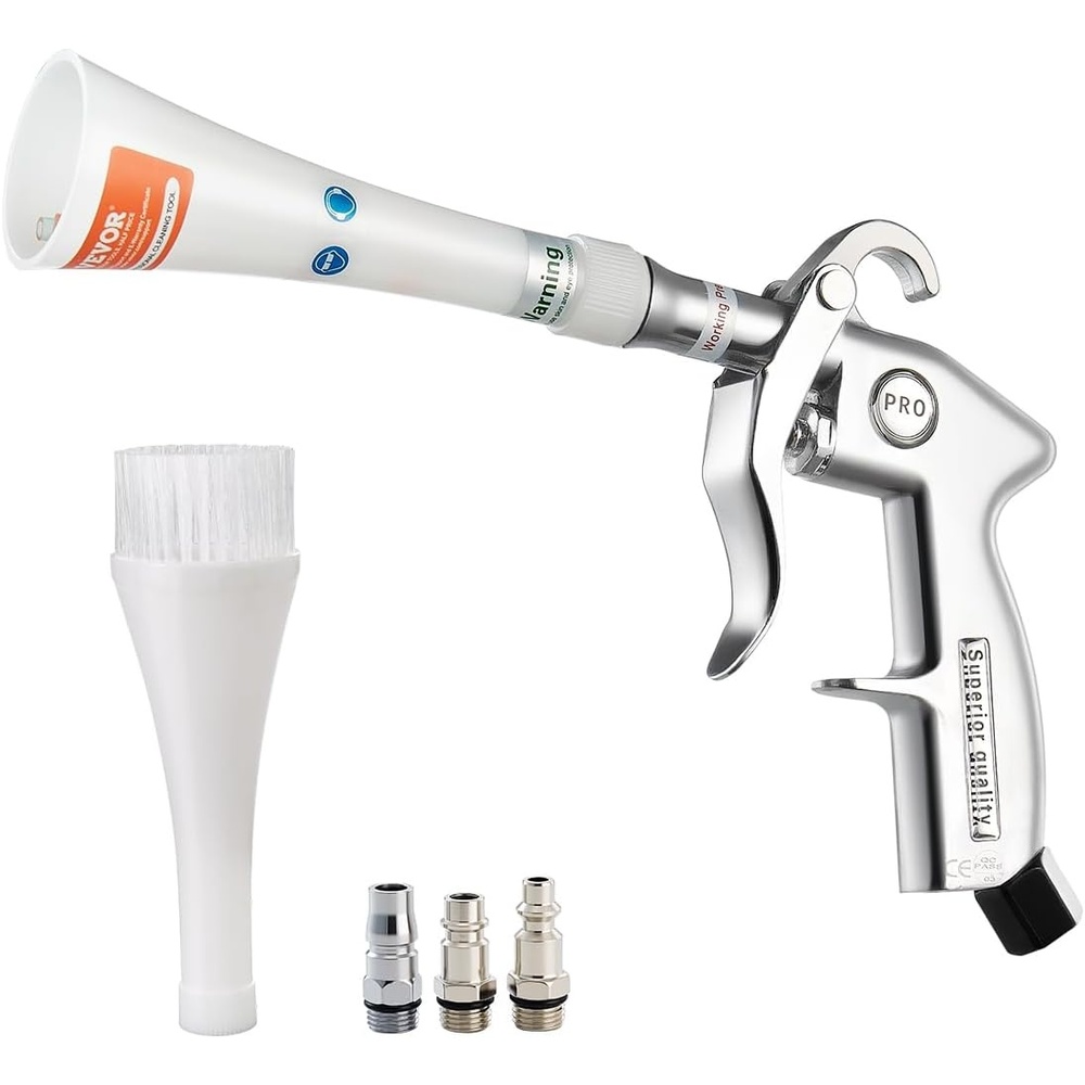 image:imageVEVOR Car Cleaning Gun 692 Bar HighPressure Air Blow Gun with 2 Set Nozzles 360 Rotating Nozzle for Thorough Cleaning Quickly Blasts Dirt and Dust from Surface Work with 14 NPT Air Compressor
