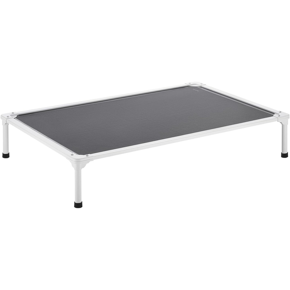 image:imageVEVOR Chew Proof Elevated Dog Bed Portable Raised Dog Cot with Aluminum Tube Metal Frame and Breathable Textilene Mesh Indoor amp Outdoor Pet Cooling Raised Hammock Bed XL GrayXL
