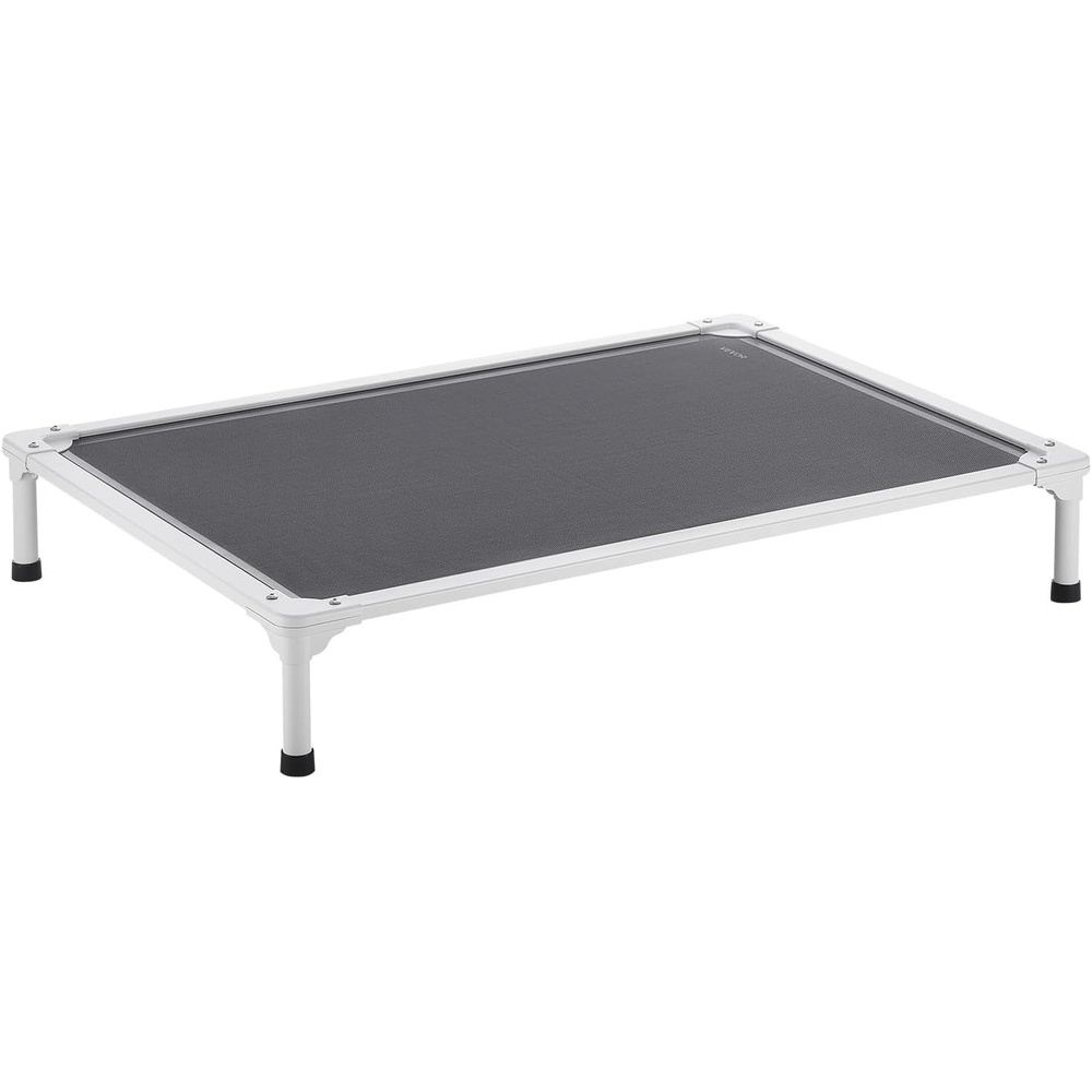 image:imageVEVOR Chew Proof Elevated Dog Bed Portable Raised Dog Cot with Aluminum Tube Metal Frame and Breathable Textilene Mesh Indoor amp Outdoor Pet Cooling Raised Hammock Bed XL GrayL