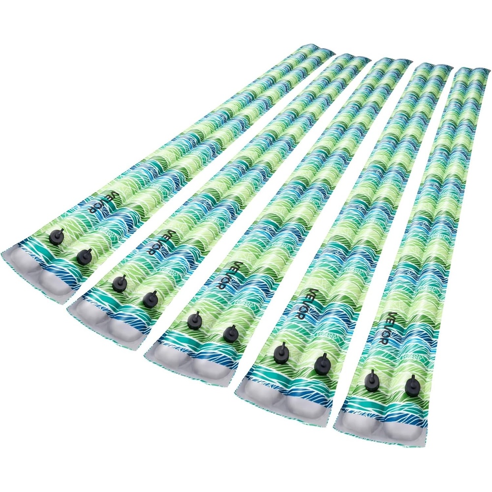 image:imageVEVOR Corner Pool Water Tubes 4 Pack 187 x 185 ft Corner Winter Water Bags with Leakproof Screw Cap 04mm Heavy Duty PVC ColdResistant Weights for Inground Swimming Pool CoversGreen