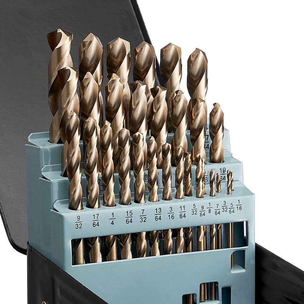 image:imageVEVOR Drill Bit Set 101 Pieces Drill and Driver Bit Set Screwdriver Bit Set Suitable for Wood Metal Cement Drilling and Screw Driving Drill Bit Sets Combo Kit Assorted in Organized Carrying Case29PCS Cobalt Drill Bit Set