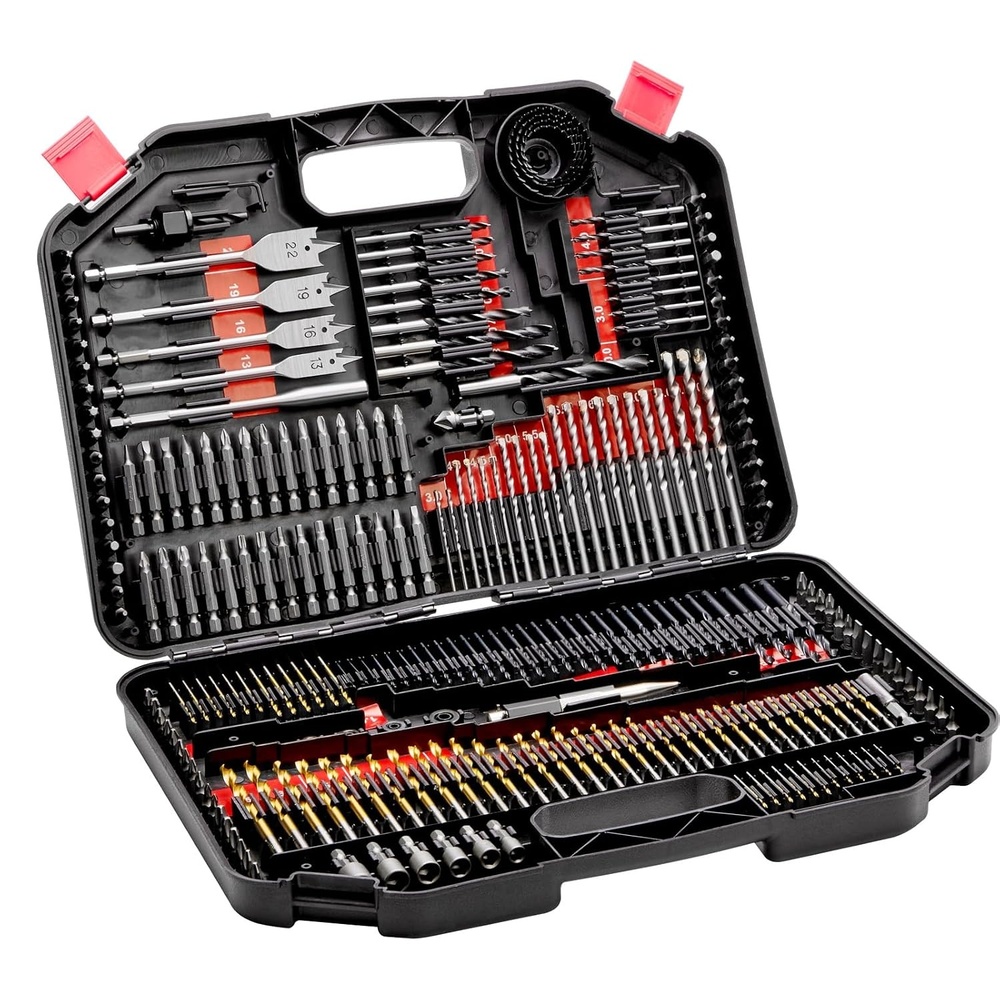 image:imageVEVOR Drill Bit Set 101 Pieces Drill and Driver Bit Set Screwdriver Bit Set Suitable for Wood Metal Cement Drilling and Screw Driving Drill Bit Sets Combo Kit Assorted in Organized Carrying Case246PCS SET