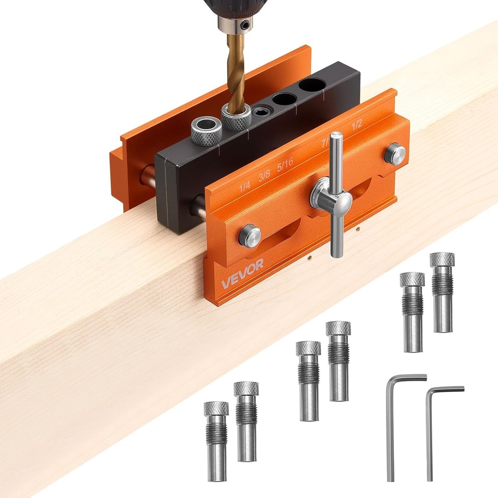 image:imageVEVOR Drill Guide 3045 90 Degree Angle 4 Sizes Portable Precision Drilling Guide Jig for Drilling Angled or Horizontal Holes Aluminum Alloy for Deck Cable Railing Wood Post Stair HandrailPro