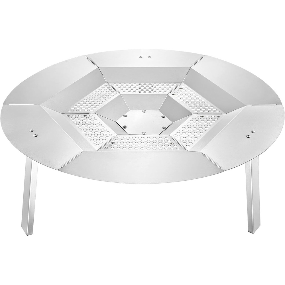 image:imageVEVOR Fire Pit Heat Deflector for Solo Stove Ranger 20 inch Round for Wood Burning Fire Pit 304 Stainless Steel Heat Diffuser Detachable Burner Cover Camping Accessories27 inch