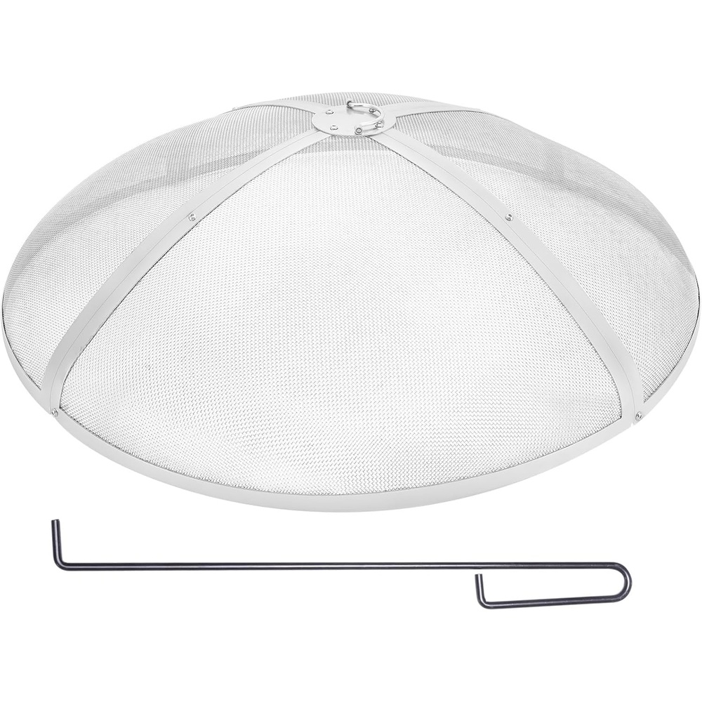 image:imageVEVOR Fire Pit Spark Screen Round 20 Reinforced Heavy Duty Steel Metal Cover Outdoor Firepit Lid Compatible with The Solo Stove Bonfire Ring Handle for Outdoor Patio Fire Pits Backyard30 Inch