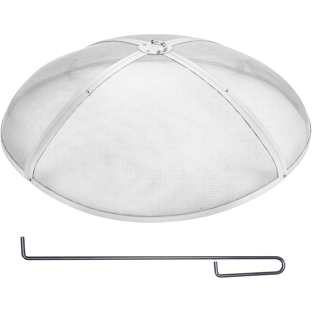 image:imageVEVOR Fire Pit Spark Screen Round 20 Reinforced Heavy Duty Steel Metal Cover Outdoor Firepit Lid Compatible with The Solo Stove Bonfire Ring Handle for Outdoor Patio Fire Pits Backyard40 Inch