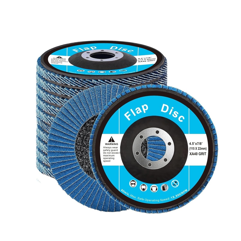 image:imageVEVOR Flap Discs 60 Grit 412 x 78 Flap Discs for Angle Grinder Type 29 Zirconia Flap Sanding Disc Bevel Type Abrasive Grinding Wheels for Deburring Rust Removal Sanding Finishing 10 Pack40 Grit