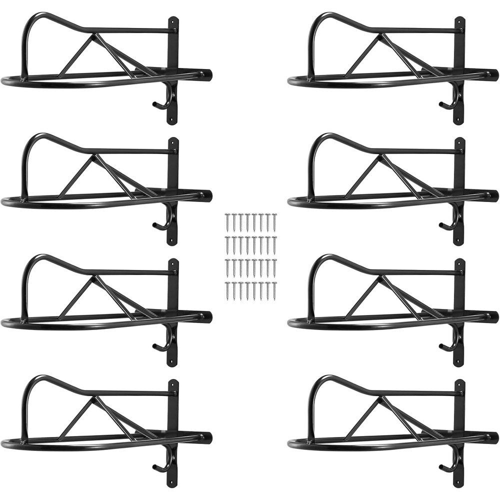 image:imageVEVOR Folding Saddle Rack Freestanding Horse Saddle Stand Portable Horse Blanket Holder Heavy Duty Steel Saddle Rack for English amp Western Saddles Tack Storage 28 x 19 x 375 in BlackWall Mounted Saddle Stand8 Pcs