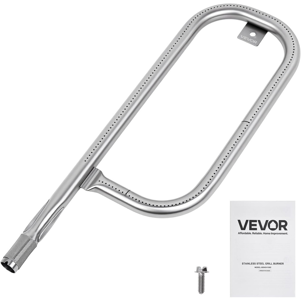 image:imageVEVOR Grill Burner Tube for Weber Q200 Q220 Q2000 Q2200 Q2400 205 inch 304 Stainless Steel Tube Burner for Weber 396000 396001 396002 566002 53060001 Replacement Part 60041 69956 4186217 Fits Q 1001000 series