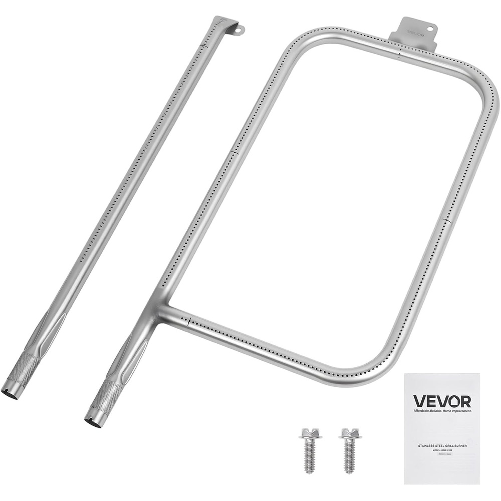 image:imageVEVOR Grill Burner Tube for Weber Q200 Q220 Q2000 Q2200 Q2400 205 inch 304 Stainless Steel Tube Burner for Weber 396000 396001 396002 566002 53060001 Replacement Part 60041 69956 418622275 Fits Q 3003000 series