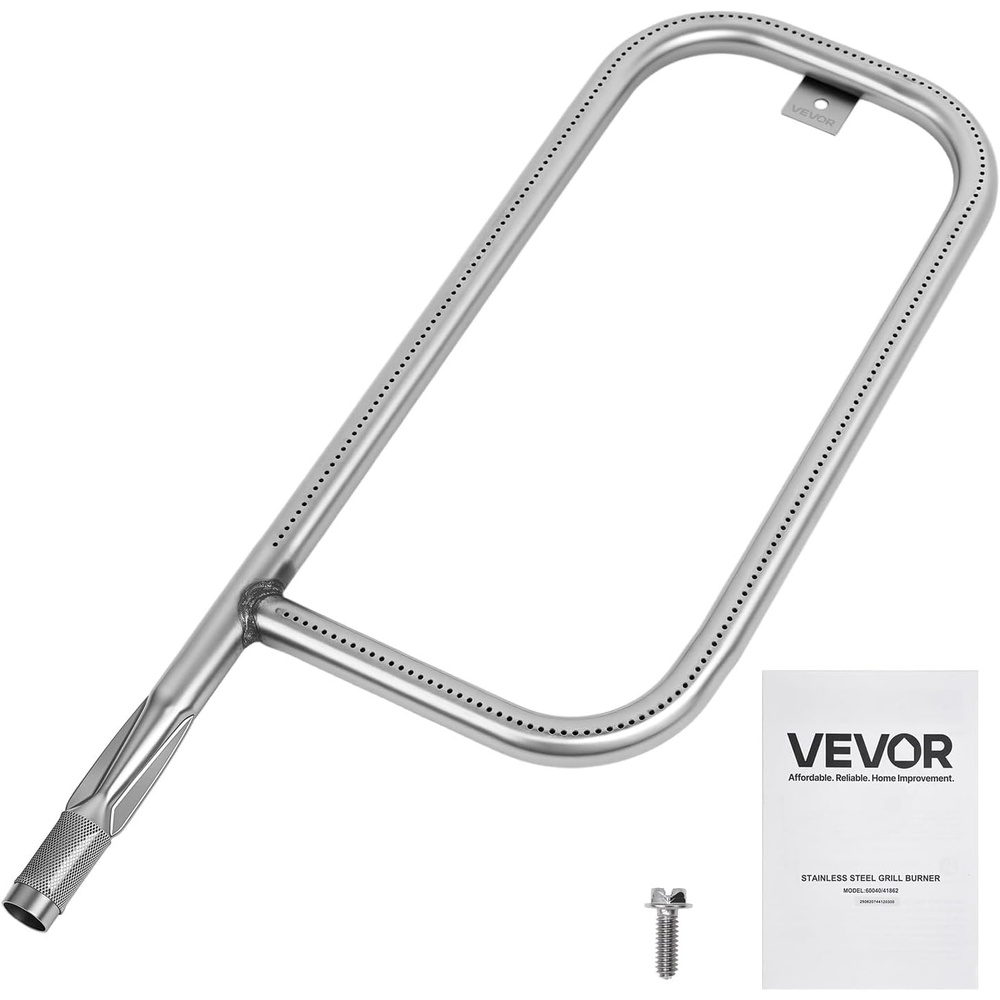 image:imageVEVOR Grill Burner Tube for Weber Q200 Q220 Q2000 Q2200 Q2400 205 inch 304 Stainless Steel Tube Burner for Weber 396000 396001 396002 566002 53060001 Replacement Part 60041 69956 41862205 Fits Q 2002000 series